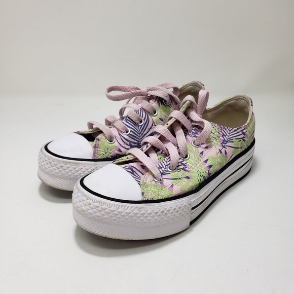 Converse Ctas Eva Lift OX Platform Low Sneakers Canvas Kids size 1 - Picture 1 of 9